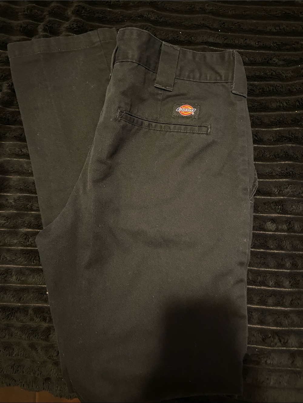 Dickies Men's Black Chino Work Pants with Logo